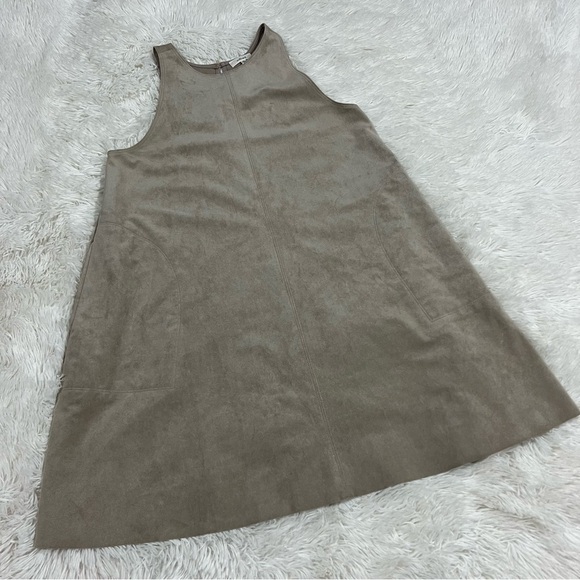 Wilfred vegan suede tan trompette dress XS - Picture 2 of 12